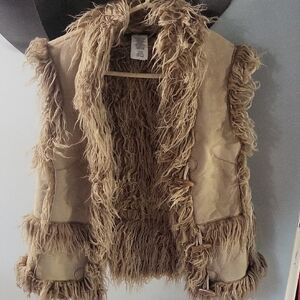 Women's Sued  Faux Fur Vest